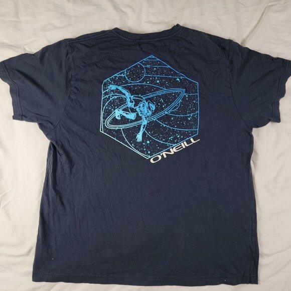 ONeill Mens XL Black Standard Fit Surf Graphic T Shirt Summer Casual Short Sleev - Picture 1 of 10